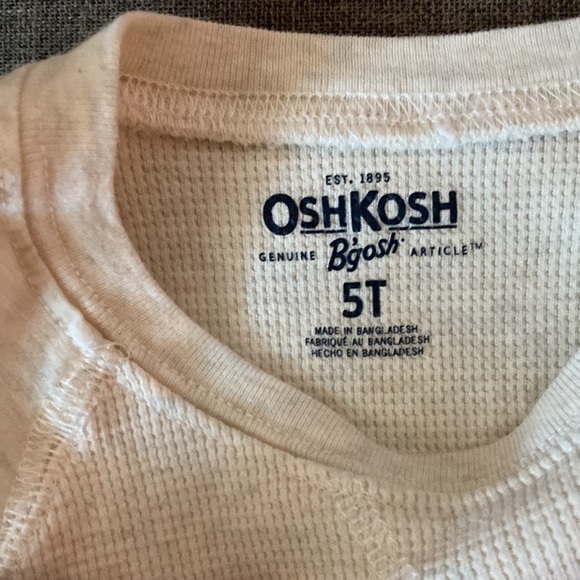 Lot of 5 Oshkosh fall/winter shirts 5T/5 - Picture 7 of 11